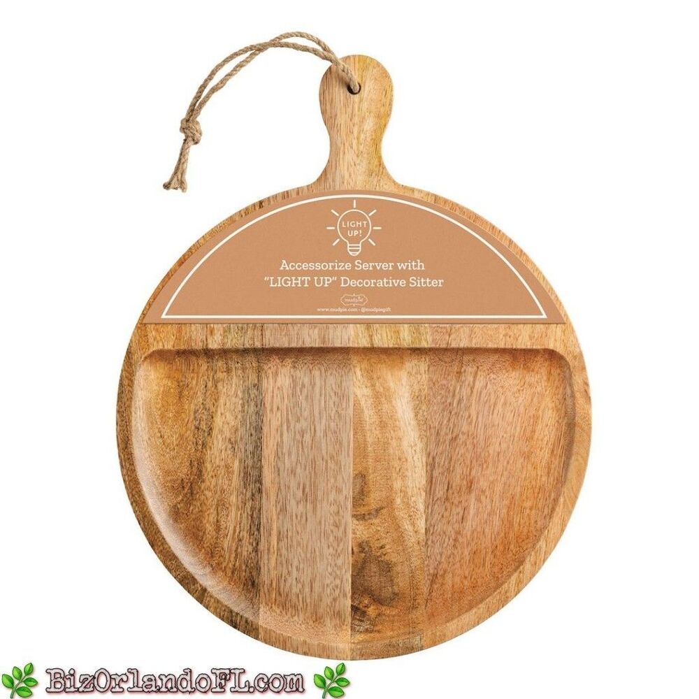 Mud Pie Large Sitter Round Wood Board